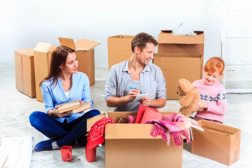 House movers helping with a residential move in Willesden