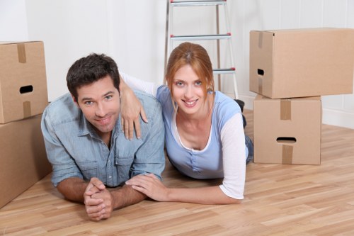 Removal team preparing a home move in Willesden