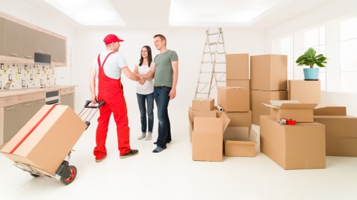 Residential removals service in a Willesden street