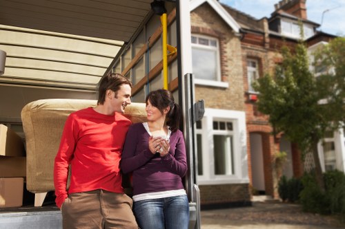 Careful loading of household furniture for a local Willesden move